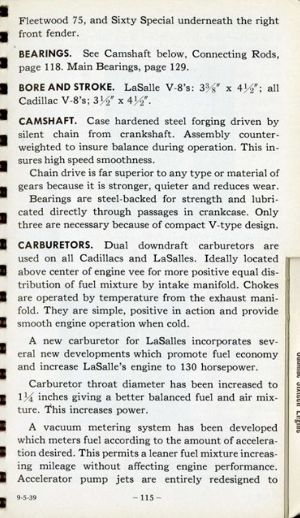 1940 Cadillac LaSalle Data Book Page 131